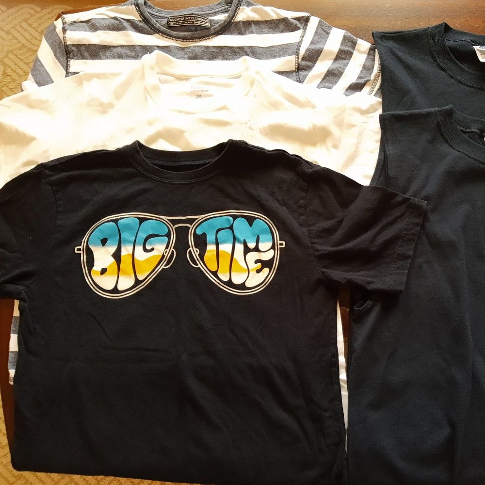 Bundle of (5): Boys LG Cotton Knit Tee Shirts Tanks NWT